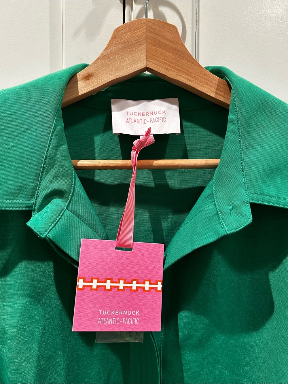 Tuckernuck Women's' Emerald Green Belted Dress - Picture 3 of 5